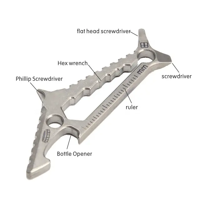 easily carry beer bottle opener edc tool titanium sharks edc screw driver carabiner