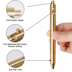 Customized Brass titanium Bolt Action Pen with Retractable Stylus Tip for Business Graduation Birthday(Original)