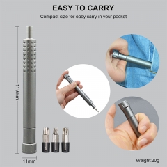 Aluminum Screwdriver Handle Holder Repair Hand Tools Screwdriver Bit Holder hold 9pcs bits