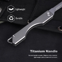 Folding Titanium Alloy EDC Outdoor Unpacking Pocket Knife Replaceable Blades Small Keychain Knife with Stainless Steel Blade