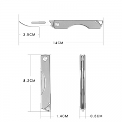 Folding Titanium Alloy EDC Outdoor Unpacking Pocket Knife Replaceable Blades Small Keychain Knife with Stainless Steel Blade