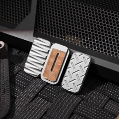 Three-Layer Magnetic Push Card Fidget Slider Metal Haptic Toy for Adults