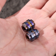 Titanium Damastic Paracord Bead EDC Lanyard Beads With Knives Zipper Pull Jewelry Parachute Cord Beads for Knuckles Bracelet