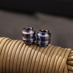Titanium Damastic Paracord Bead EDC Lanyard Beads With Knives Zipper Pull Jewelry Parachute Cord Beads for Knuckles Bracelet