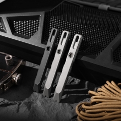 Titanium Multi-Tool Pry Bar With Box Opener Portable With Timascus Inserts Customized for Outdoor