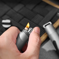 High Quality EDC Titanium Lighter Windproof and Master Lighter for Camping & Hiking