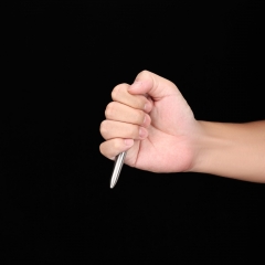 Titanium Alloy Metal Short Click Pen With Stainless Steel Pocket Clip Ballpoint Pens Replaceable Refill for Business Office Daily Use