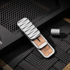 Three-Layer Magnetic Push Card Fidget Slider Metal Haptic Toy for Adults