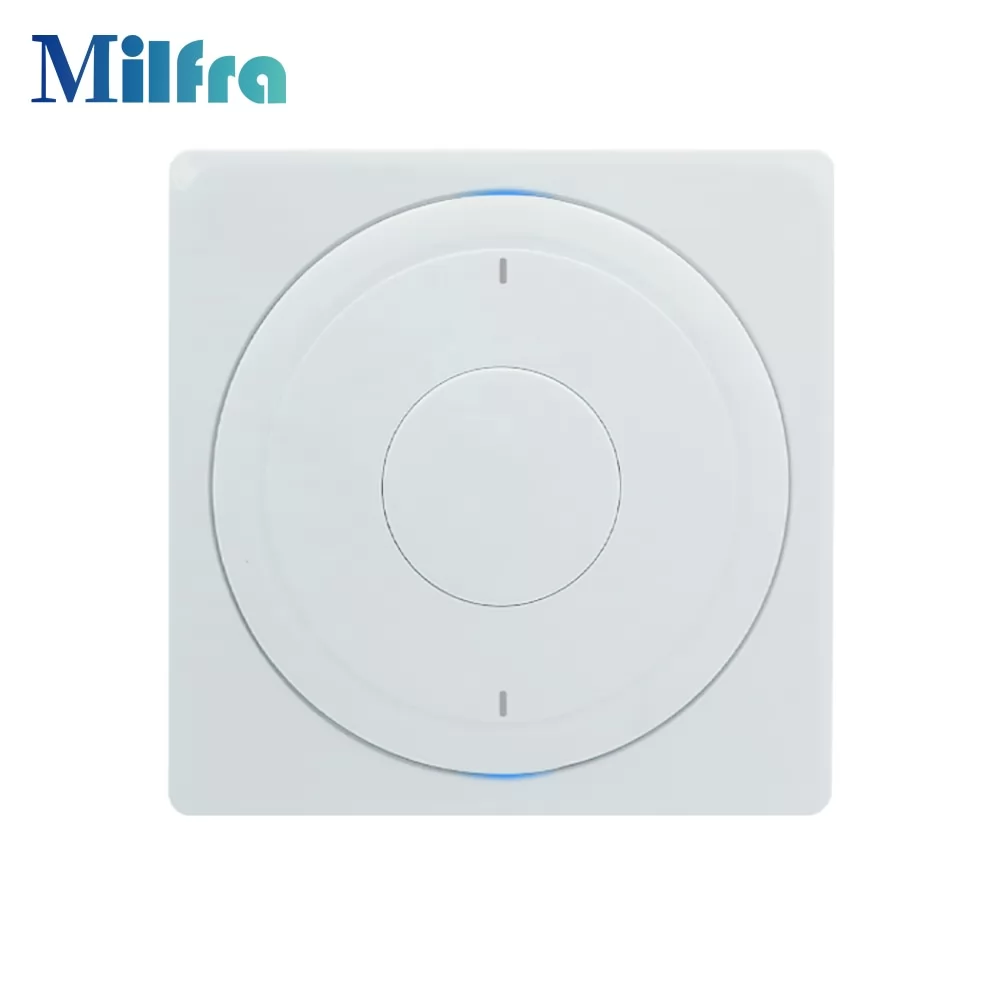 Milfra Wi-Fi Push Wall Light Switch EU,2 gang 1 way,Smart Life Tuya app remote control,Voice control by Amazon Echo Google Home
