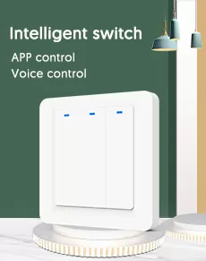 Milfra KS-612 EU Smart WiFi control switch wall light switch 1gang 2 gang and 3 gang switch work for Alexa