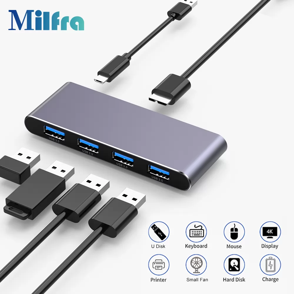 Remote Control Wifi Smart USB Hub MF01 Wi-Fi Smart 4-Port USB 3.0 Hub