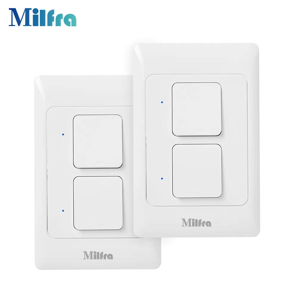 Milfra Smart Light Wall Switch AU/US Wifi Tuya Smart Life App Control with Alexa Google Home 2 Packs