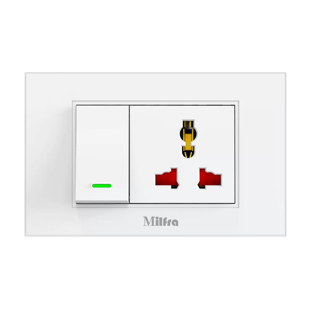 Milfra TB20 Tuya Smart Wi-Fi  Switch Socket Wall Outlet And Switches Wall outlet 1 Gang Switch