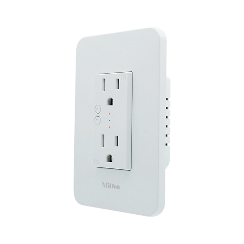 US Double Wall Socket Outlet 15A Smart Life WiFi Control Alexa Google Home Voice Control