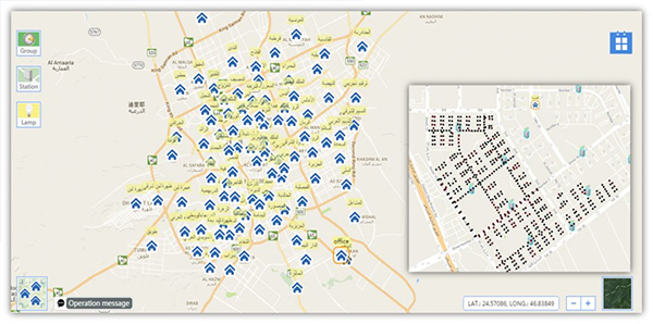 smart streetlighting control case,riyadh smart lighting project, lighting control pannel