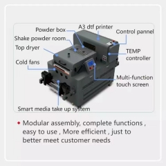 A3 size/30cm printing & powder shaker in one DTF printer