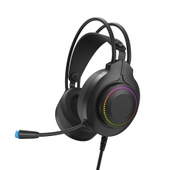 GM61 OEM 3.5mm Wired PC Game Headset With Static RGB Light With Microphone