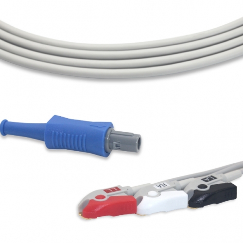 Narcotrend 3 Lead Fixed ECG Cable - Pinch Connector (G31126P)