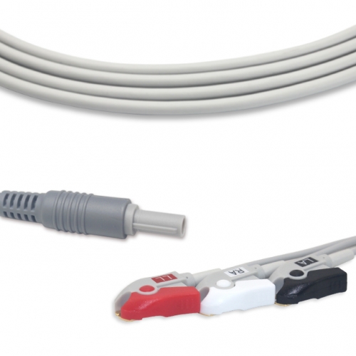 Hlmedical 3 Lead Fixed ECG Cable - Pinch Connector (G31143P)