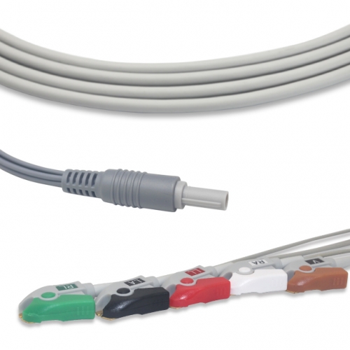 Hlmedical 5 Lead Fixed ECG Cable - Pinch Connector (G51143P)