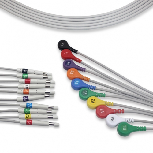 Welch Allyn 10 Lead EKG leadwire - Snap Connector (K111WA)
