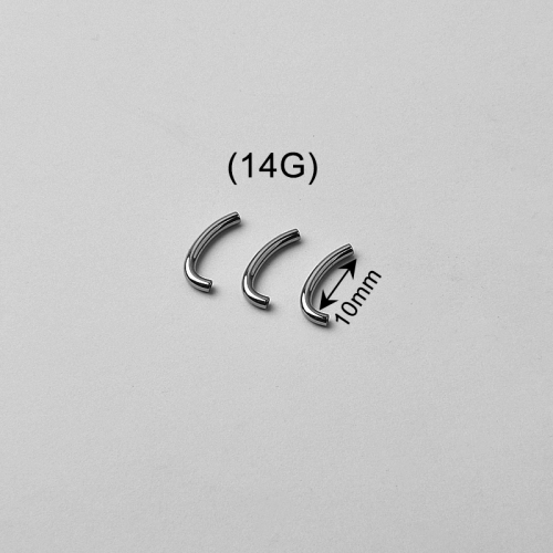 Wholesale 14G ASTM F-136 Custom CNC Bending Service Bend Tube Pipe for Navel jewelry 10MM/12MM--W157