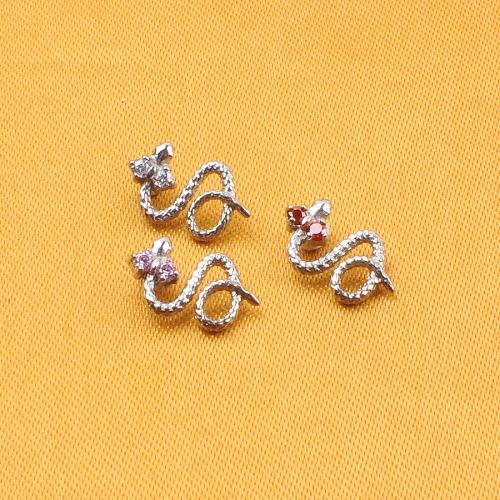 Lip Ring Jewelry Internal Thread 3 colors Snake Flatback 16G ASTM F136 Titanium Piercing Body Jewelry Wholesale Piercing Jewelry--P544