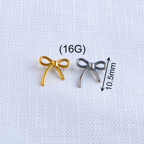 Fashion ASTM F136 Bowknot Shape Upper Ear Stud Earlobe Tragus Helix Cartilage Piercing Jewelry--P538