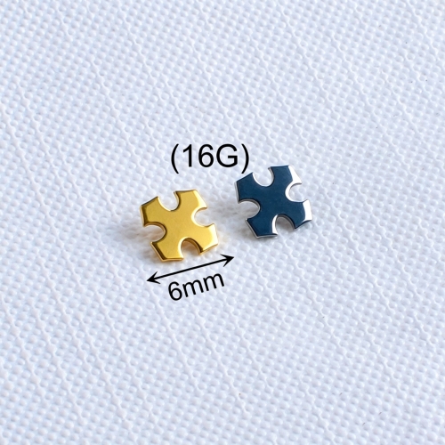 ASTM-F136 titanium jewelry earrings personality simple star chic wind pentagram retro era jewelry helix piercing jewelry--P153