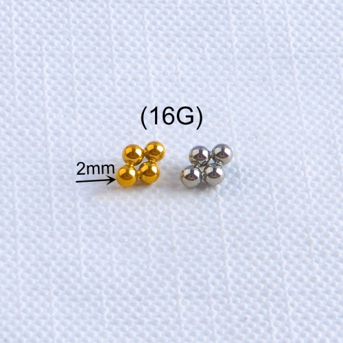 Wholesale body jewelry manufacturers the Titanium beads combination diamond body jewelry supplier-P369