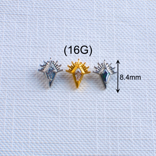 Hot Sale Titanium Labret Piercing Jewelry Internally Threaded Lip Stud Trendy Engagement Wedding Party Gift--P555