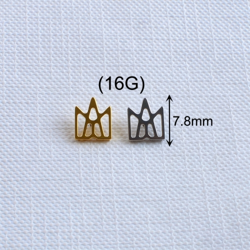 ASTM-F136 Titanium 16G Threaded Ear Cartilage Stud Earrings for Children's Engagement Weddings Parties Gifts Body.--P582