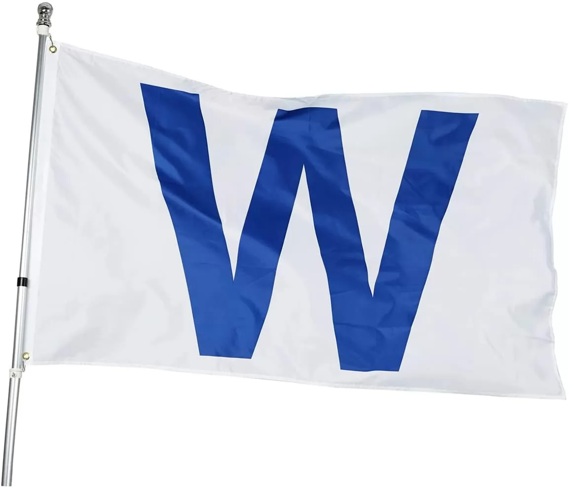 Homissor Chicago W Win Flag - 3x5 Feet Cub Win Combo Flags - Large Clubs Banner with 100% Super Polyester Material