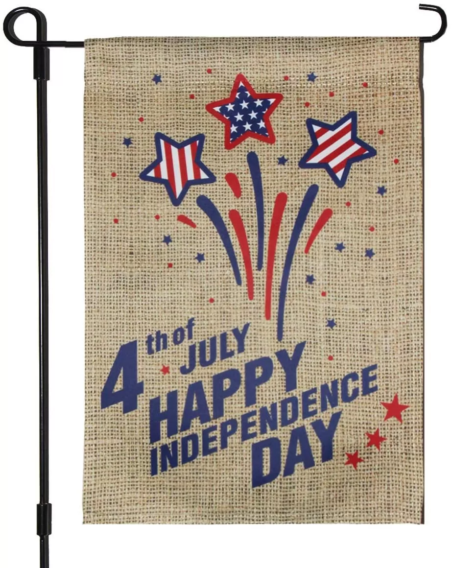 4th of July Garden Flags- American Patriotic Memorial Independence Day House Yard Flag Banner Double Sided Print 12.5" x 18"