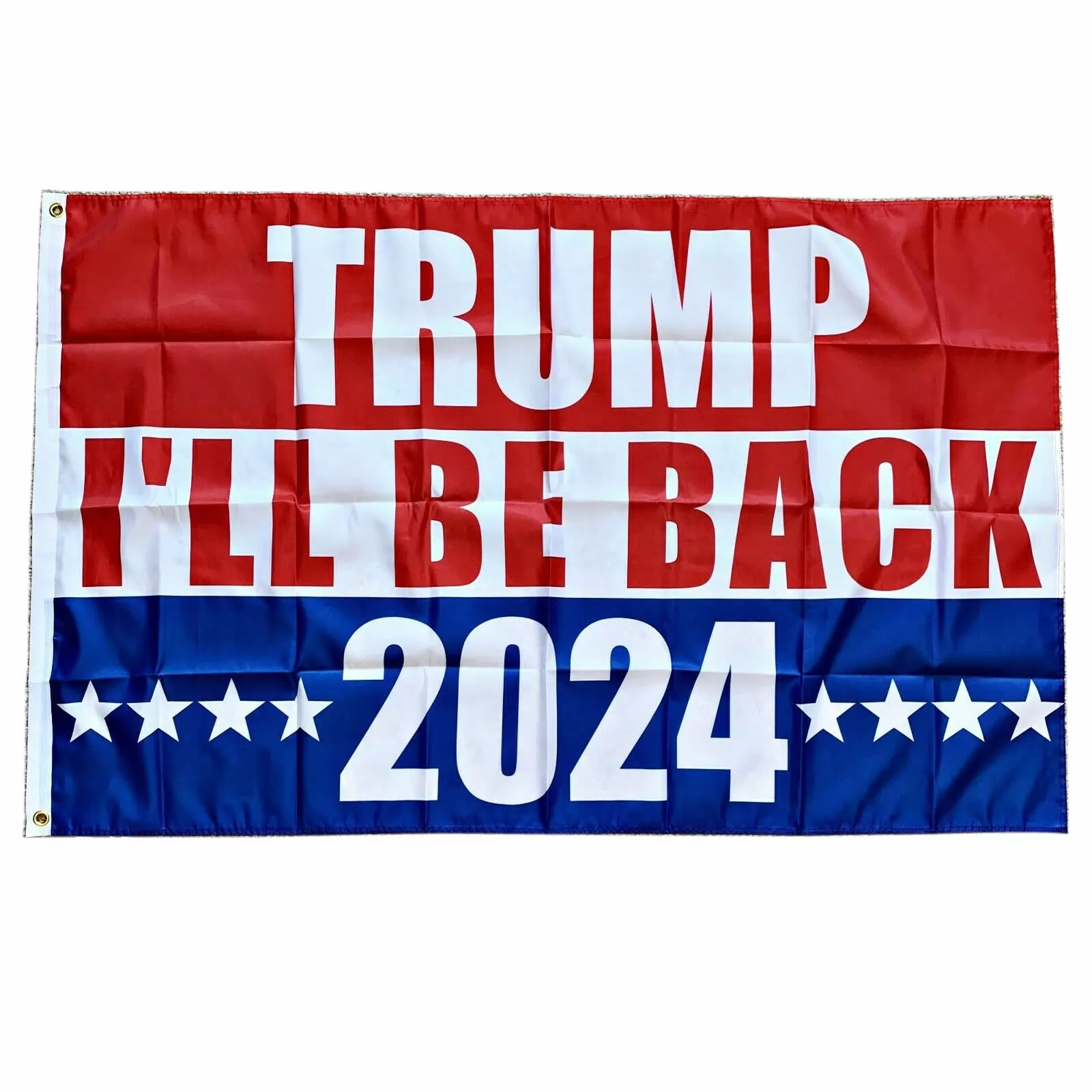 Homissor Donald Trump 2024 Flag 3x5- I will be back Flag Indoors Outdoors Banner with Grommets