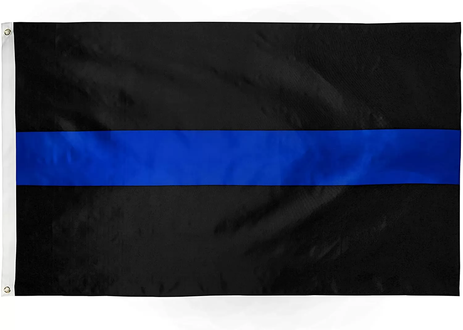 Homissor Thin Black Blue Line Flag 3x5 Bright Color and Fade Proof - Canvas Header and Double Stitched -Blue Line Flags Polyester with Brass