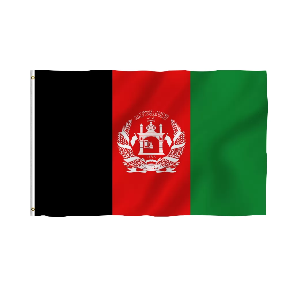 Homissor Afghan Afghanistan Flag 3x5 Outdoor- 100% Durable Polyester Vivid Color Islamic Republic of Afghanistan Flags