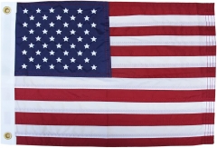 HomissorAmerican Flag 2x3Ft US Flag- Heavy-Use Nylon w/ Embroidered Stars & Sewn Stripes - Deluxe Fast-Dry, All-Weather USA Flag
