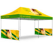 10x20 Advertising Canopy Tent, Option 3:Tent Top+2 Half Walls