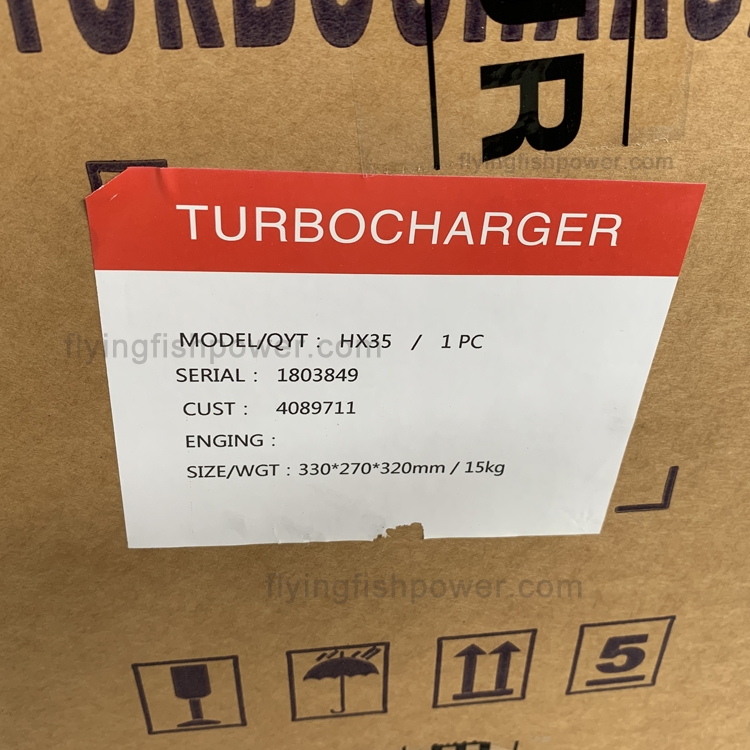 Turbocompresor, piezas de motor 6BT5.9, venta al por mayor, genuino y posventa, Cummins, 4089711