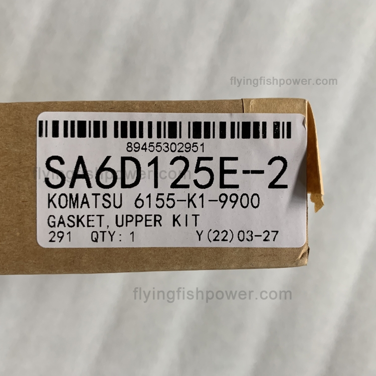 Komatsu S6D125 6D125 Engine Parts Upper Gasket Kit 6155-K1-9900 6155K19900