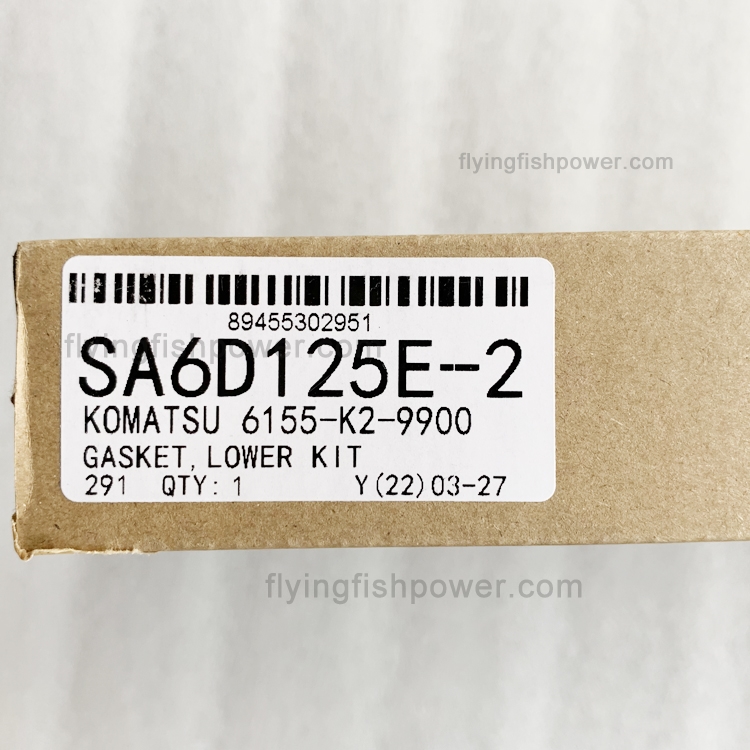 Komatsu 6D125 S6D125 SA6D125 SA6D125E-2 Engine Parts Lower Gasket Set 6155-k2-9900 6155k29900