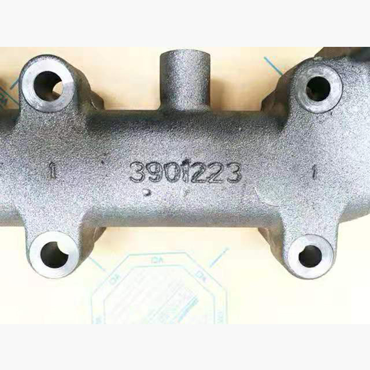 Collecteur d'échappement de pièces de moteur Cummins 4BT 4BT3.9 3901223