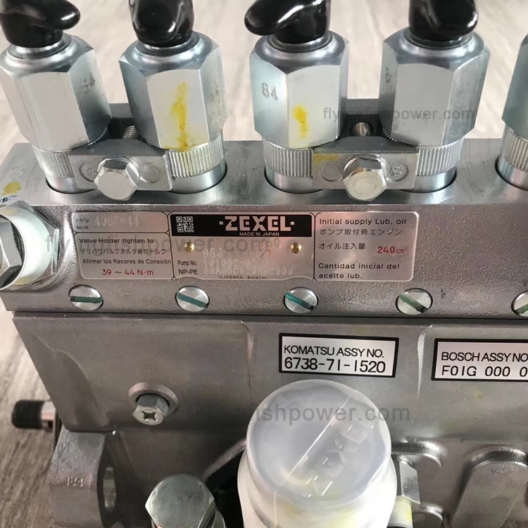 Pompe d'injection de carburant de pièces de moteur de KOMATSU 6D102 6738-71-1520 6738711520
