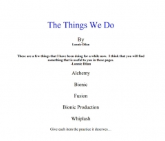 The Thing We Do by Lonnie Dilan