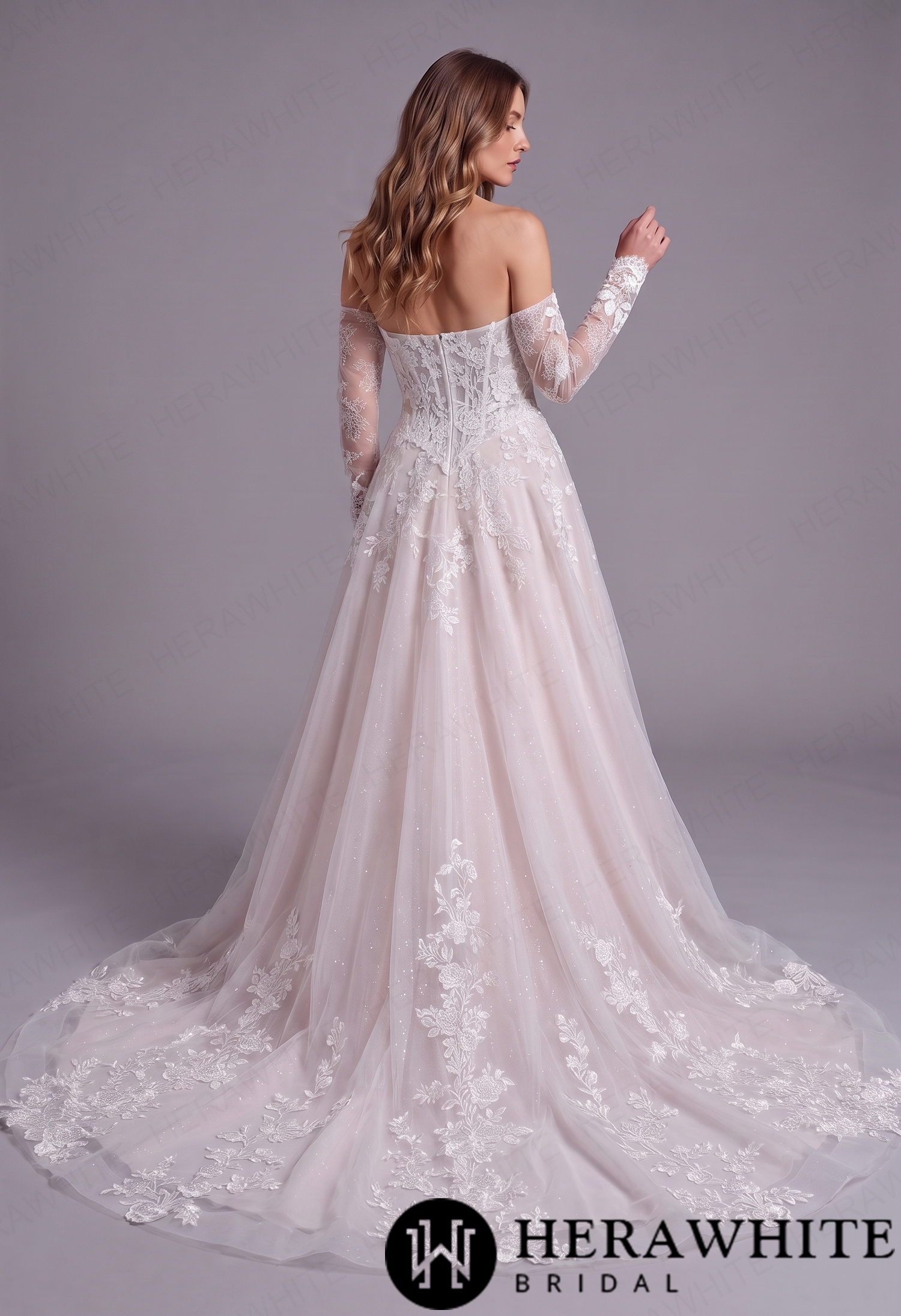 In Stock/ Romantic Faux Two-Piece Lace Ballgown Wedding Dress In Stock/ Romantic Faux Two-Piece Lace Ballgown Wedding Dress