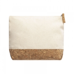 Canvas and cork cosmetic bag, make up bags