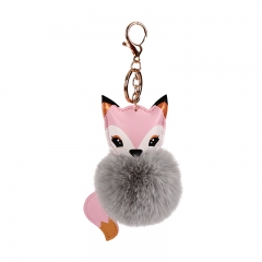 Fakefur fox keychain, cute keychain