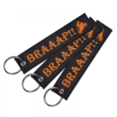 embroidery keychain with cusotmer logo, high quality keychain