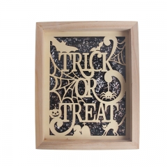 Wooden halloween wall decoration